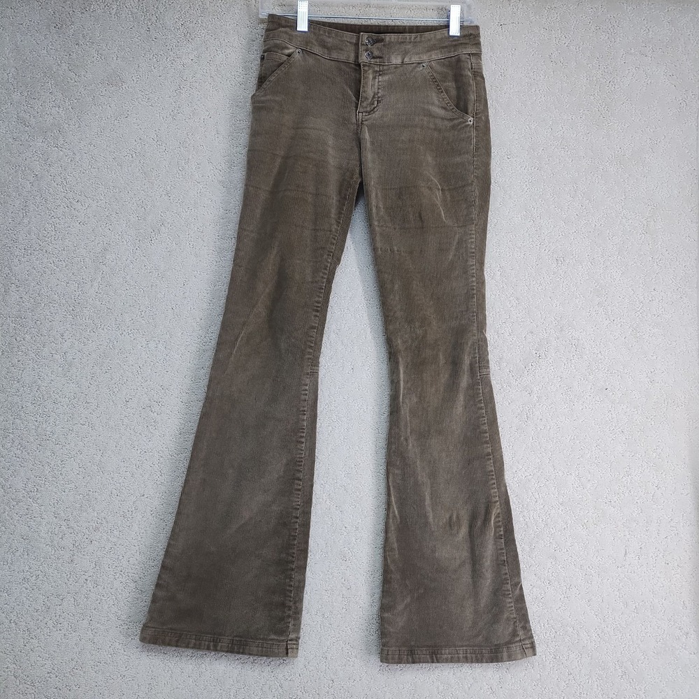 Guess Jeans Pants Womens 24 Brown Corduroy Flare Bootcut Stretch Low Rise Casual